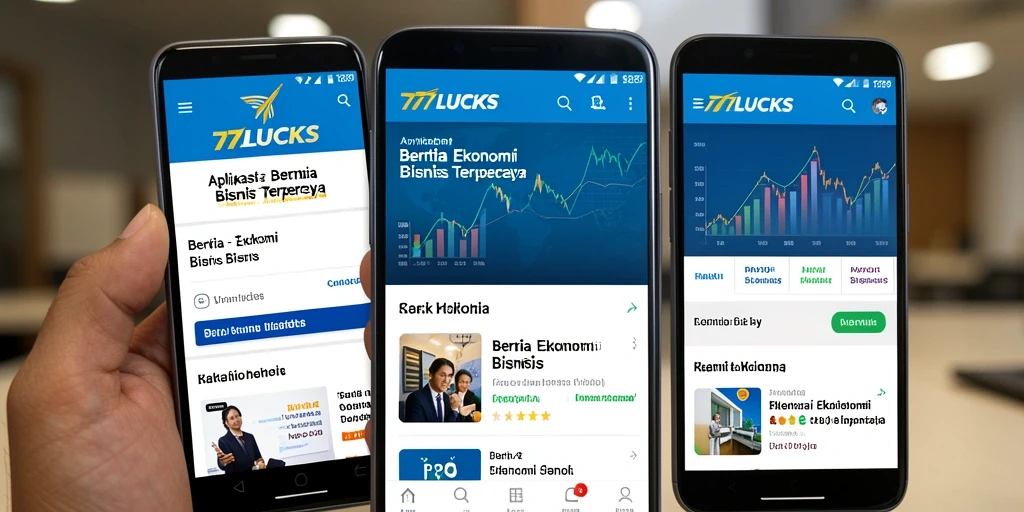 Tampilan antarmuka intuitif aplikasi Ekonomi Bisnis 77LUCKS.