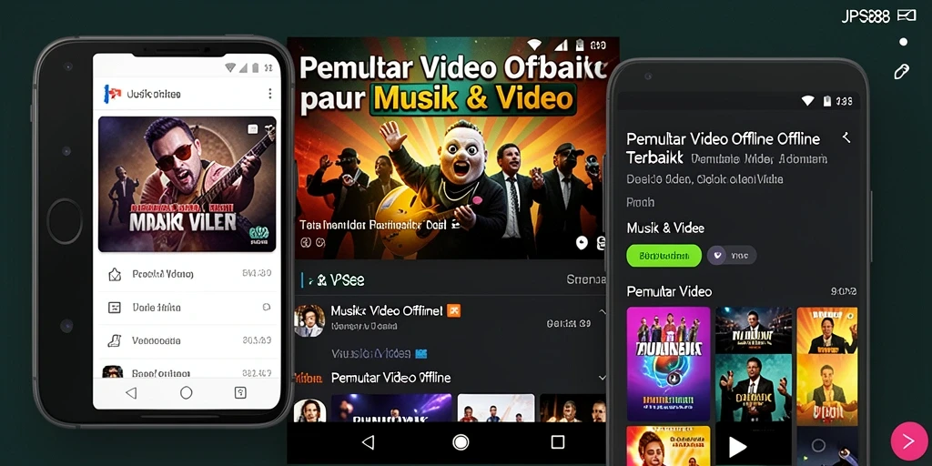 Screenshot JPS88 menunjukkan antarmuka Pemutar Video Offline yang sederhana dan fungsional.