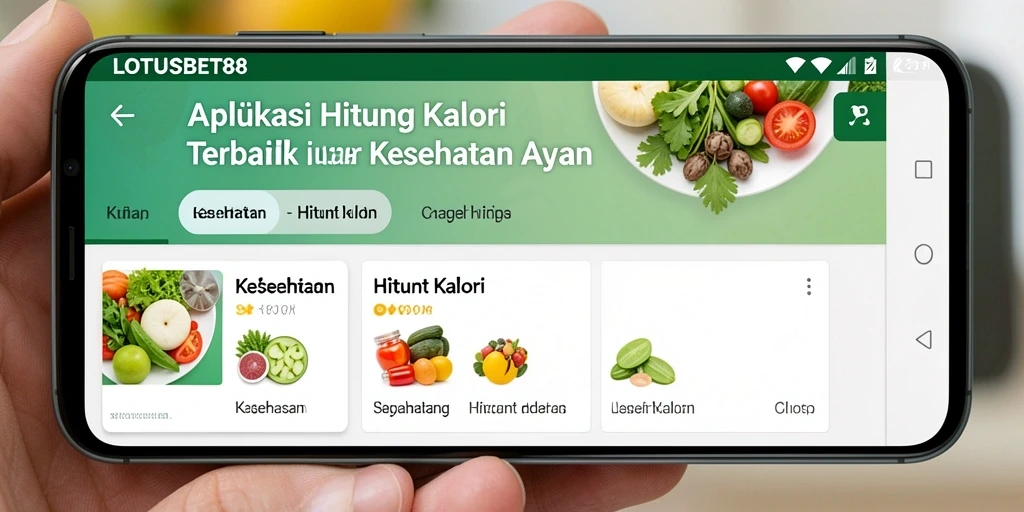 Screenshot utama LOTUSBET88 menampilkan antarmuka pengguna yang intuitif untuk menghitung kalori.