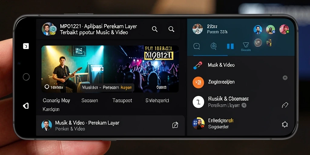 Antarmuka MPO1221 yang intuitif dan mudah digunakan untuk merekam layar.