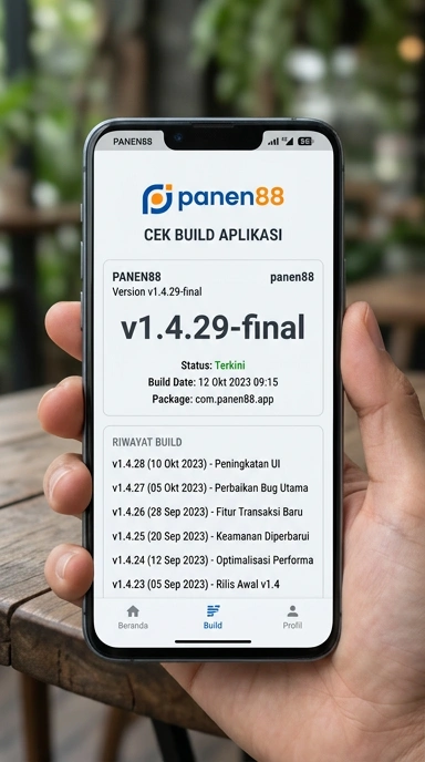 Tampilan riwayat versi panen88